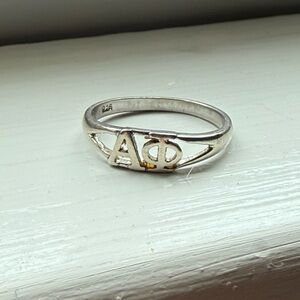 Alpha Phi Sterling Silver Ring Size 6